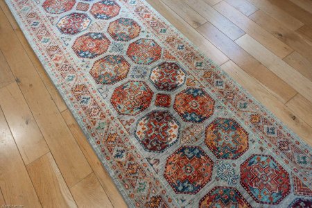 Hand-Knotted Ersari Runner From Pakistan