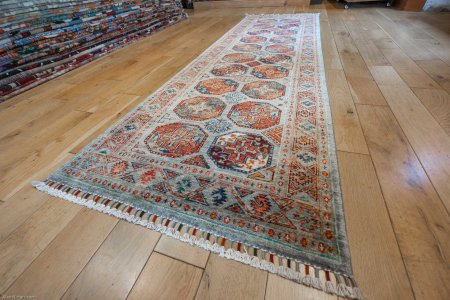 Hand-Knotted Ersari Runner From Pakistan