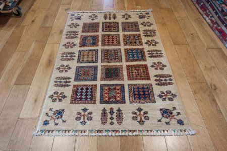 Hand-Knotted Afghan Bahtiar  Rug From Afghanistan