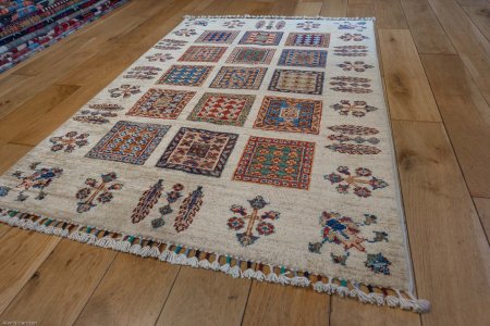 Hand-Knotted Afghan Bahtiar  Rug From Afghanistan