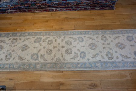 Hand-Knotted Ziegler Runner From Afghanistan