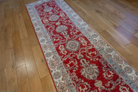 Hand-Knotted Ziegler Runner From Afghanistan