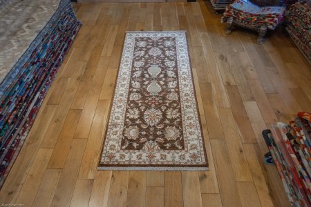 Hand-Knotted Ziegler Runner From Afghanistan