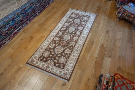 Hand-Knotted Ziegler Runner From Afghanistan