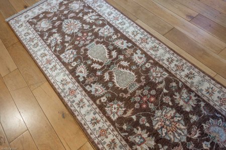 Hand-Knotted Ziegler Runner From Afghanistan