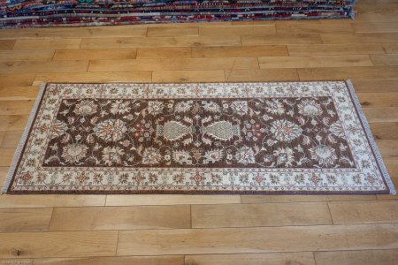 Hand-Knotted Ziegler Runner From Afghanistan
