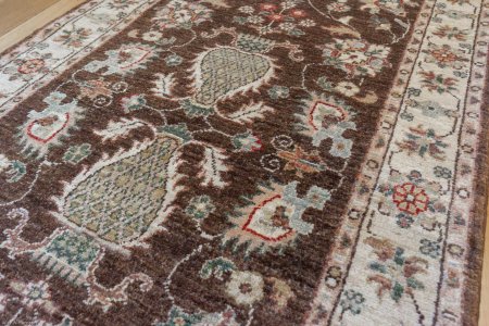 Hand-Knotted Ziegler Runner From Afghanistan