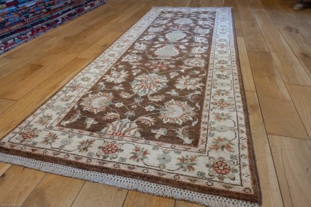 Hand-Knotted Ziegler Runner From Afghanistan