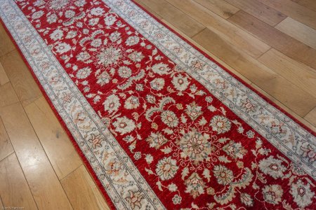 Hand-Knotted Ziegler Runner From Afghanistan