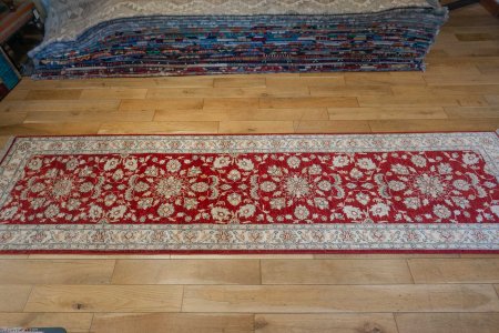 Hand-Knotted Ziegler Runner From Afghanistan