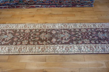 Hand-Knotted Ziegler Runner From Afghanistan