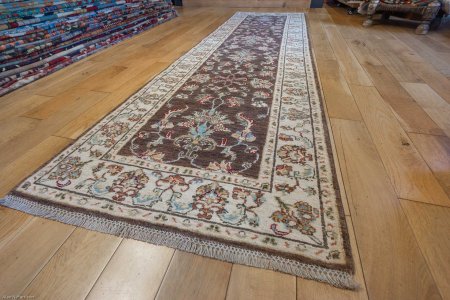Hand-Knotted Ziegler Runner From Afghanistan