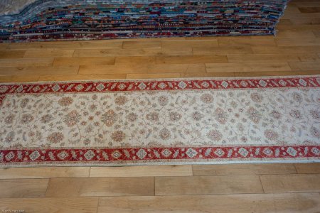 Hand-Knotted Ziegler Runner From Afghanistan