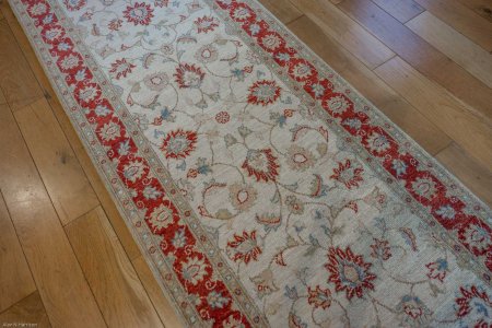 Hand-Knotted Ziegler Runner From Afghanistan