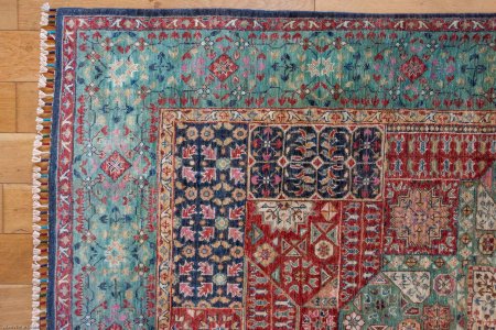 Hand-Knotted Fine Mamluk Rug From Afghanistan