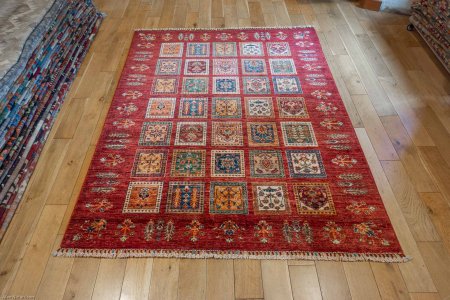 Hand-Knotted Afghan Bahtiar  Rug From Afghanistan