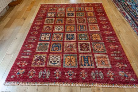 Hand-Knotted Afghan Bahtiar  Rug From Afghanistan