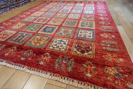 Hand-Knotted Afghan Bahtiar  Rug From Afghanistan