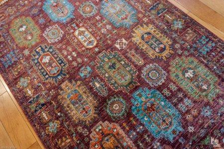 Hand-Knotted Ersari Rug From Pakistan