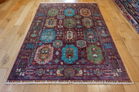 Hand-Knotted Ersari Rug From Pakistan