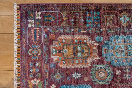 Hand-Knotted Ersari Rug From Pakistan