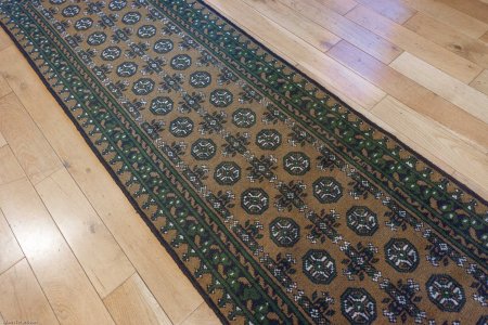 Hand-Knotted Aqcha Runner From Afghanistan