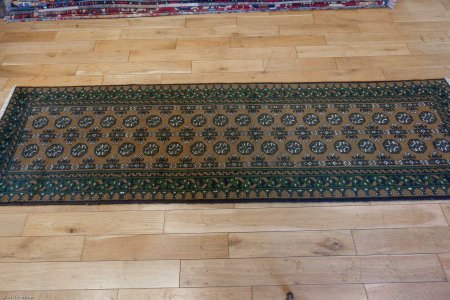 Hand-Knotted Aqcha Runner From Afghanistan