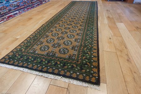 Hand-Knotted Aqcha Runner From Afghanistan