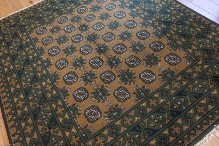 Hand-Knotted Aqcha Rug From Afghanistan