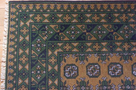 Hand-Knotted Aqcha Rug From Afghanistan