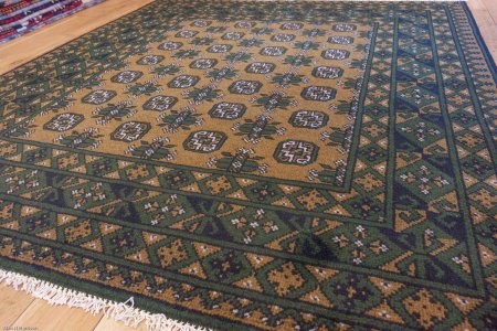 Hand-Knotted Aqcha Rug From Afghanistan
