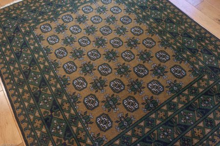 Hand-Knotted Aqcha Rug From Afghanistan