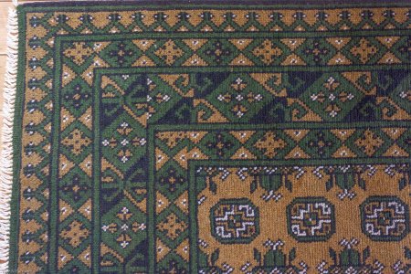 Hand-Knotted Aqcha Rug From Afghanistan