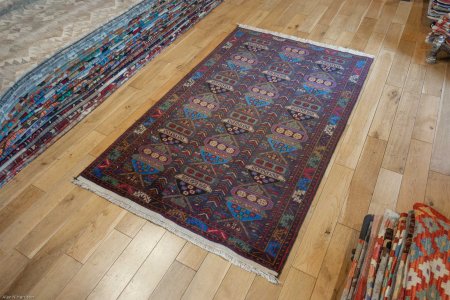 Hand-Knotted Baluch War Rug From Afghanistan