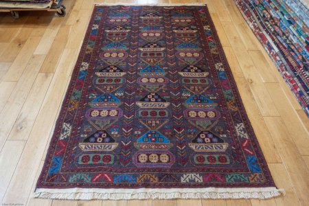 Hand-Knotted Baluch War Rug From Afghanistan