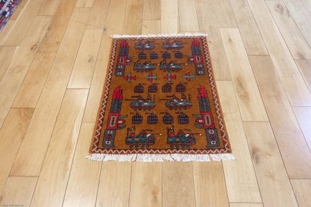 Hand-Knotted Baluch War Rug From Afghanistan