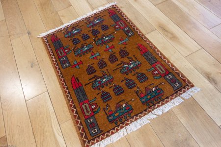 Hand-Knotted Baluch War Rug From Afghanistan