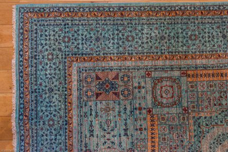 Hand-Knotted Fine Mamluk Rug From Afghanistan