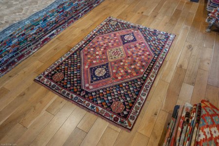 Hand-Knotted Qashgai Rug From Iran (Persian)