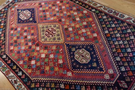 Hand-Knotted Qashgai Rug From Iran (Persian)