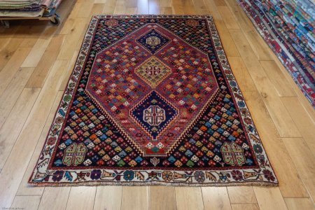 Hand-Knotted Qashgai Rug From Iran (Persian)
