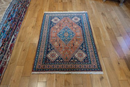 Hand-Knotted Kashkouli Rug From Iran (Persian)