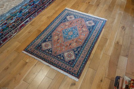 Hand-Knotted Kashkouli Rug From Iran (Persian)