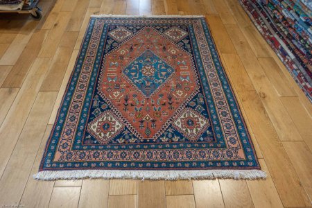 Hand-Knotted Kashkouli Rug From Iran (Persian)