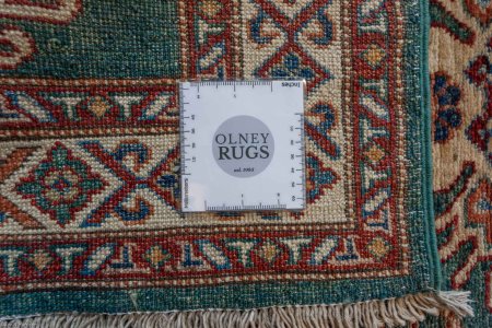 Hand-Knotted Kazak Runner From Afghanistan