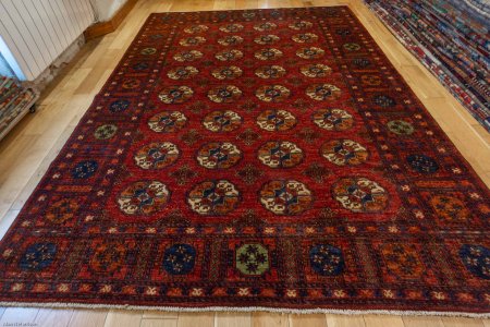 Hand-Knotted Ersari Rug From Pakistan