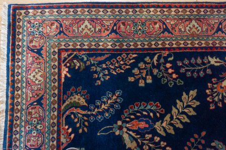 Hand-Knotted Indo Sarouq Rug From India