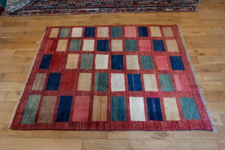 Hand-Knotted Gabbeh Rug From Iran (Persian)