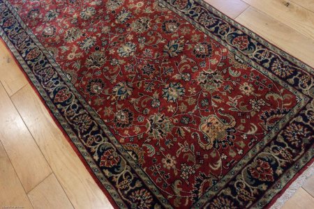 Hand-Knotted Mashad Palace Runner From India