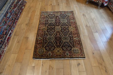 Hand-Knotted Mashad Palace Rug From India